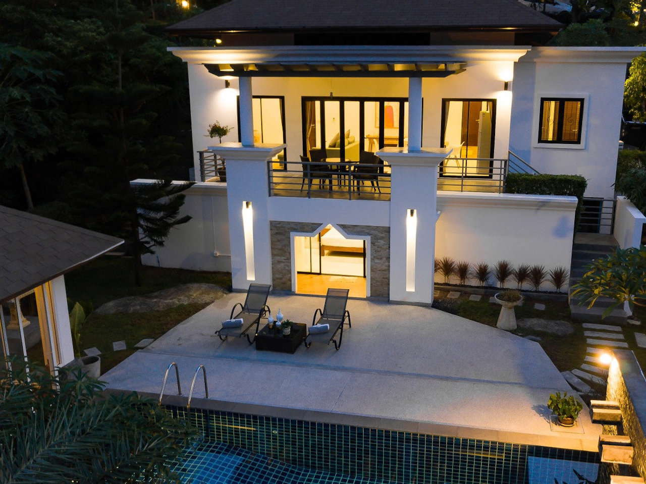 Chaweng Noi Tropical Paradise Villa Villa Exterior Night