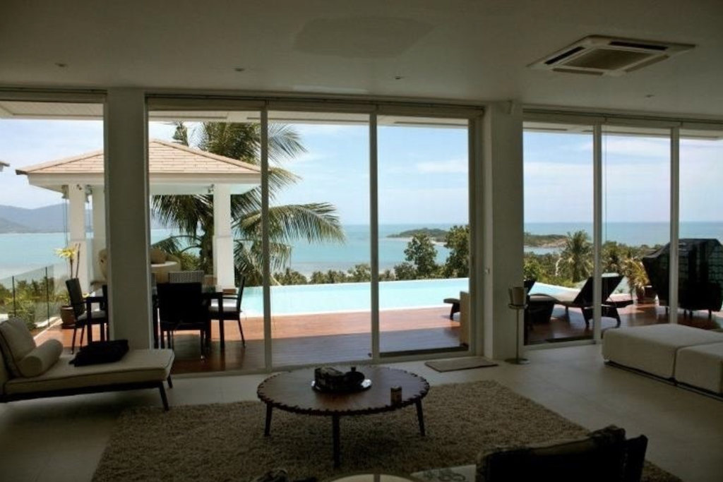 Contemporary Luxury Sea View Villa Ko Samui Living Area