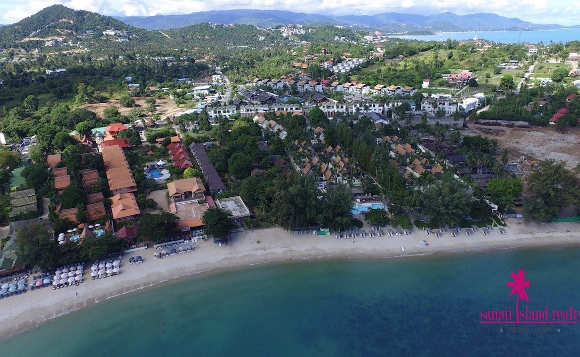 Ko Samui Beachfront Land Choeng Mon Aerial Image