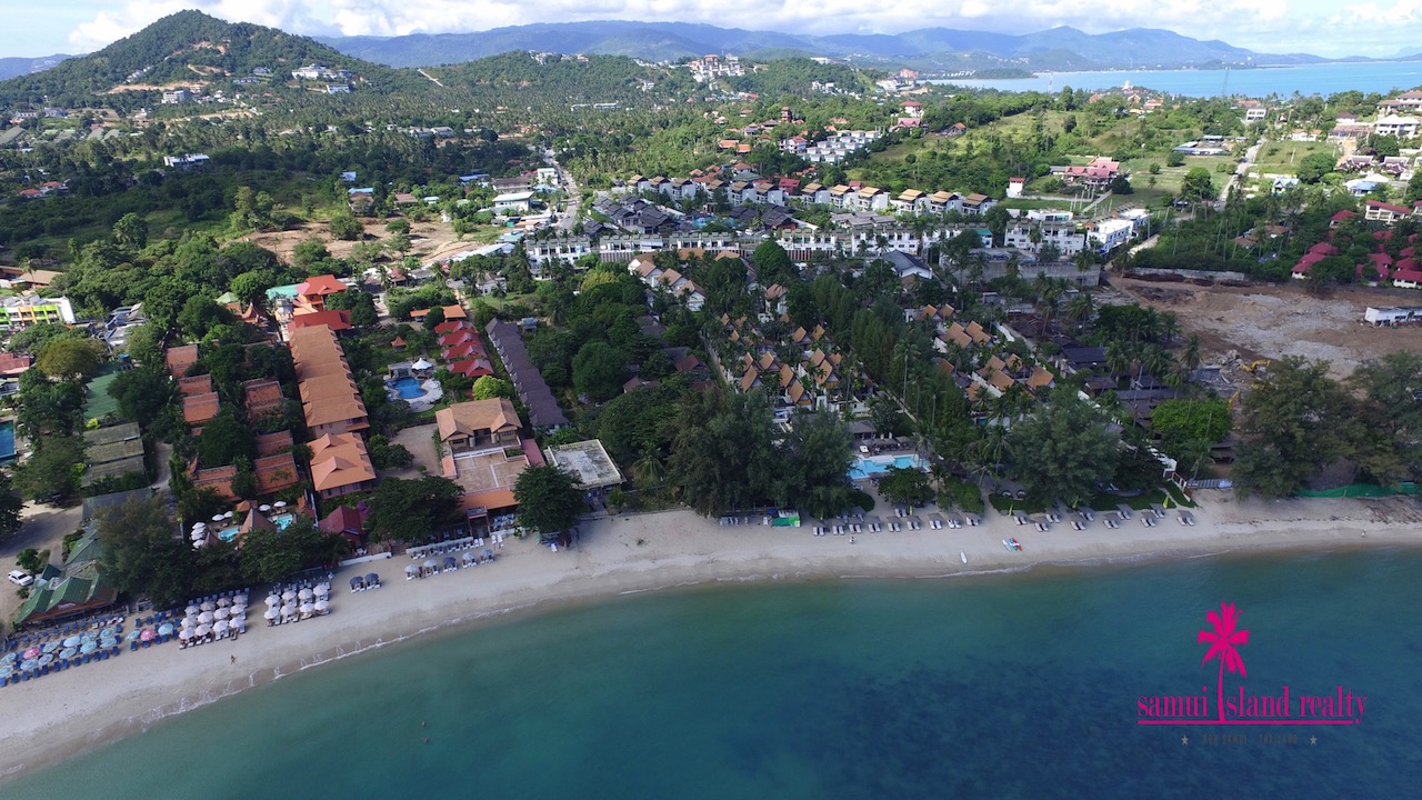 Ko Samui Beachfront Land Choeng Mon Aerial Image