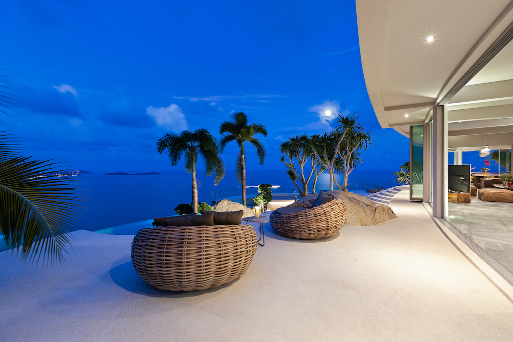 Ko Samui Luxury Living At Its Best Terrace At Night