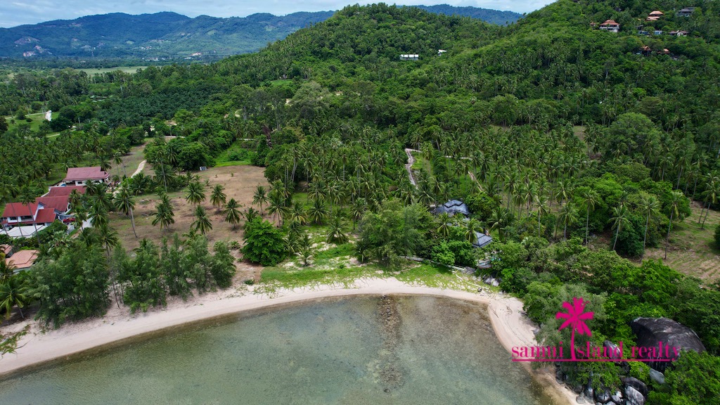 Koh Samui Beach Land Aerial View
