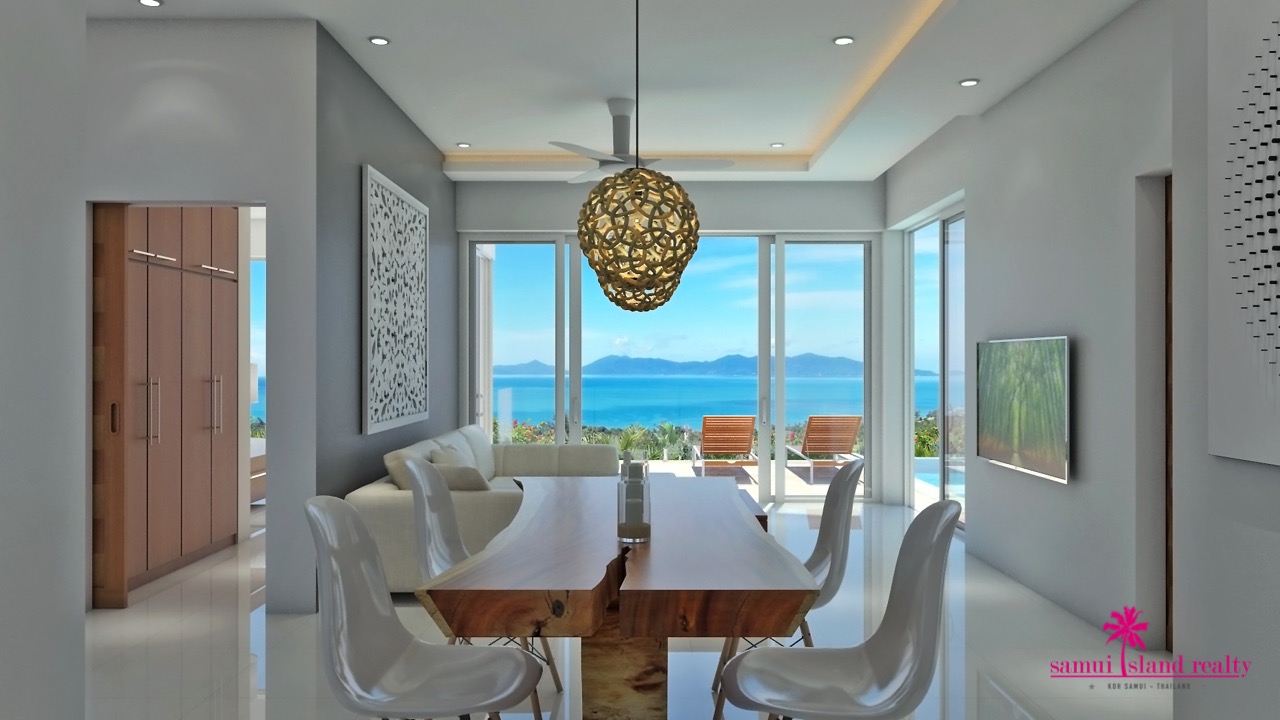 Koh Samui Sea View 2 Bedroom Villas For Sale Lounge