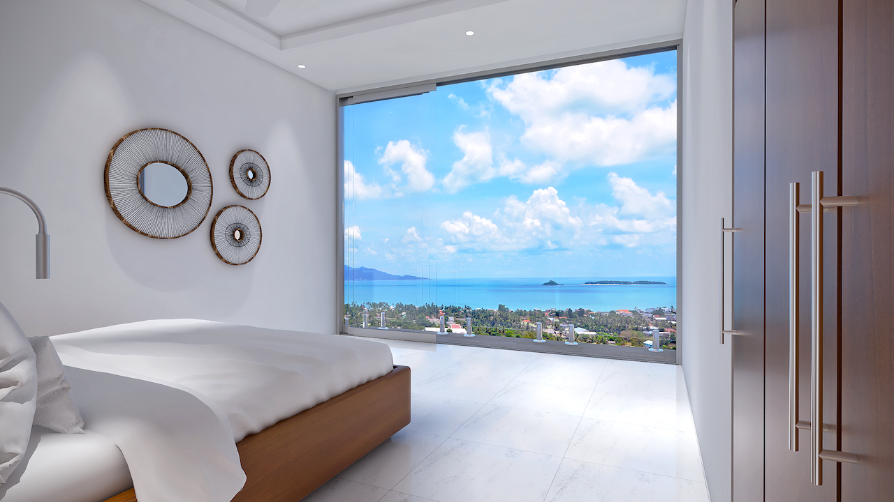 Modern Style Pool Villas Ko Samui Modern Style Pool Villas Ko Samui Sea View From The Bedrooms