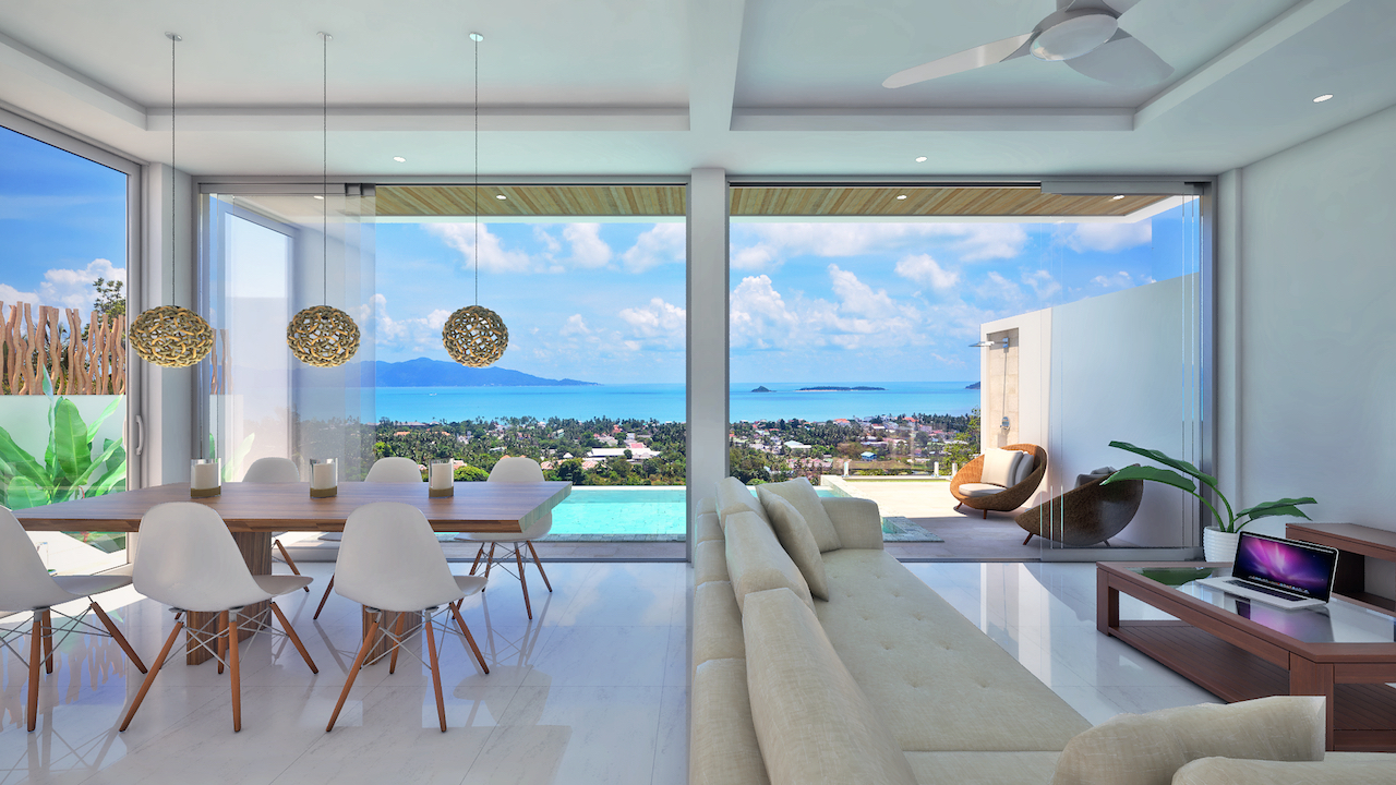 Modern Style Pool Villas Ko Samui Modern Style Pool Villas Ko Samui Living Area