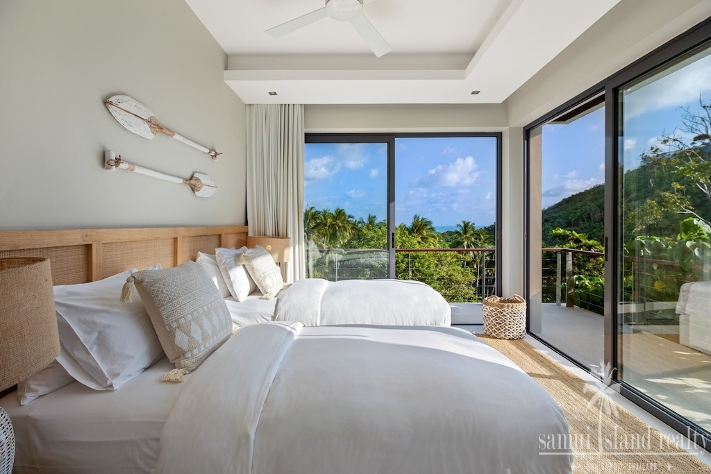 Oriental Luxury Sea View Villa Ko Samui Twin Beds