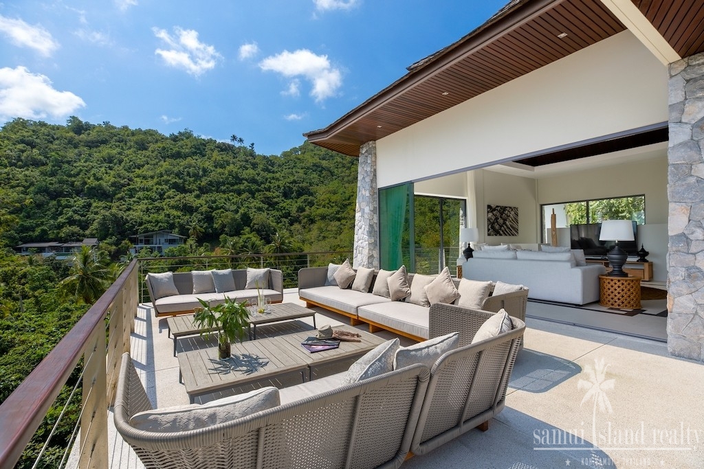 Oriental Luxury Sea View Villa Ko Samui Outdoor Seating