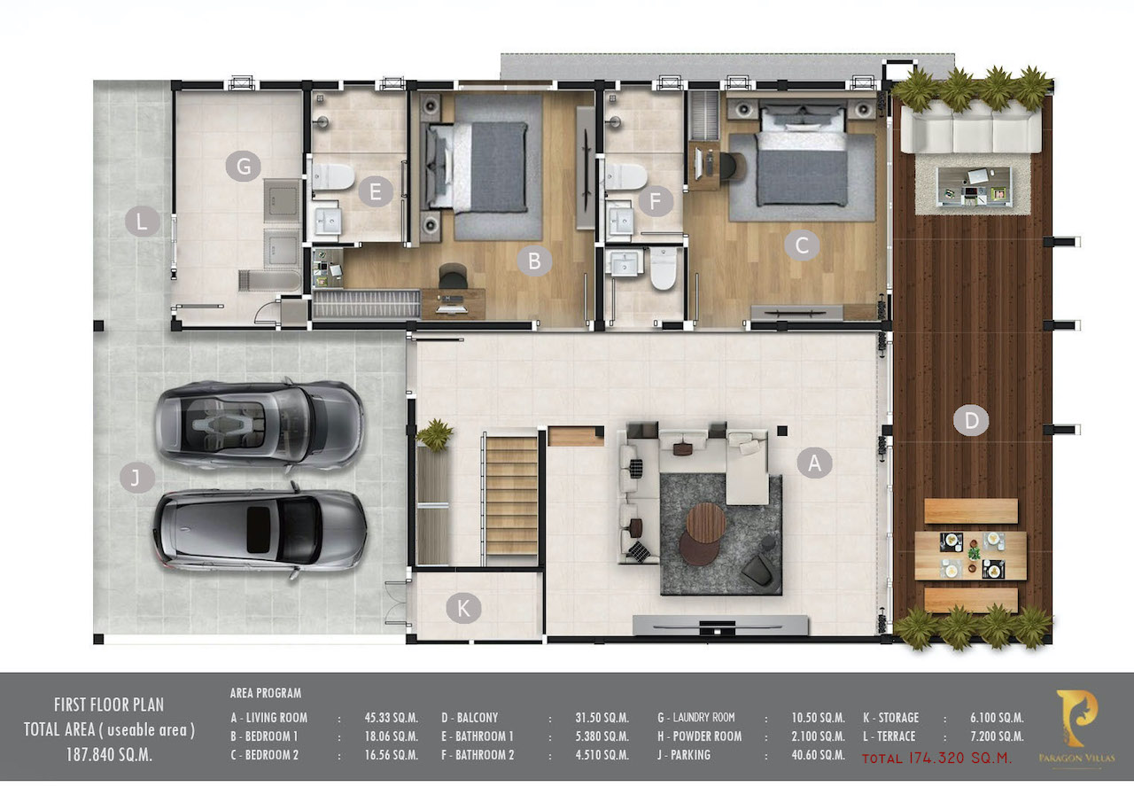 Paragon Villas 1st Floor Plan