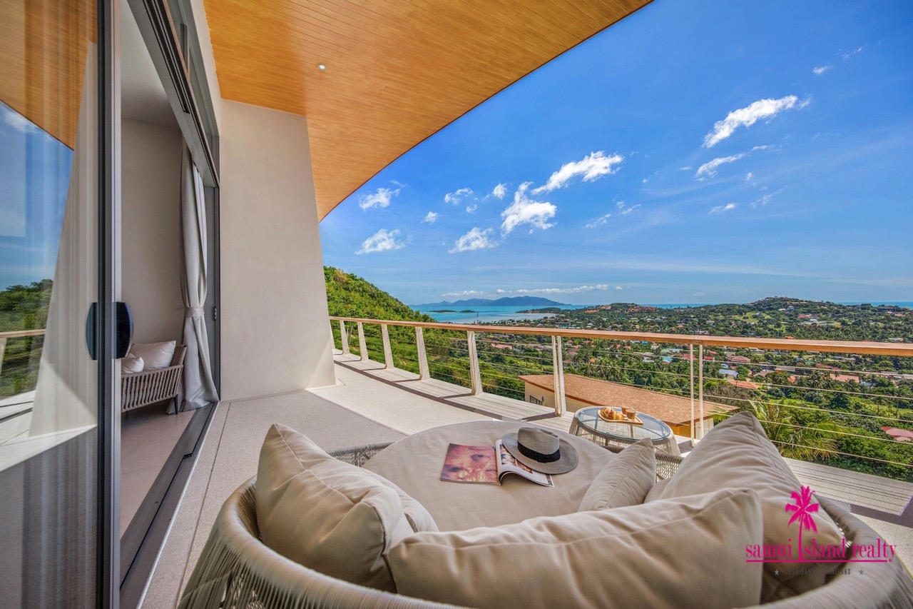 Plai Laem Sea View Villa For Sale Koh Samui Balcony