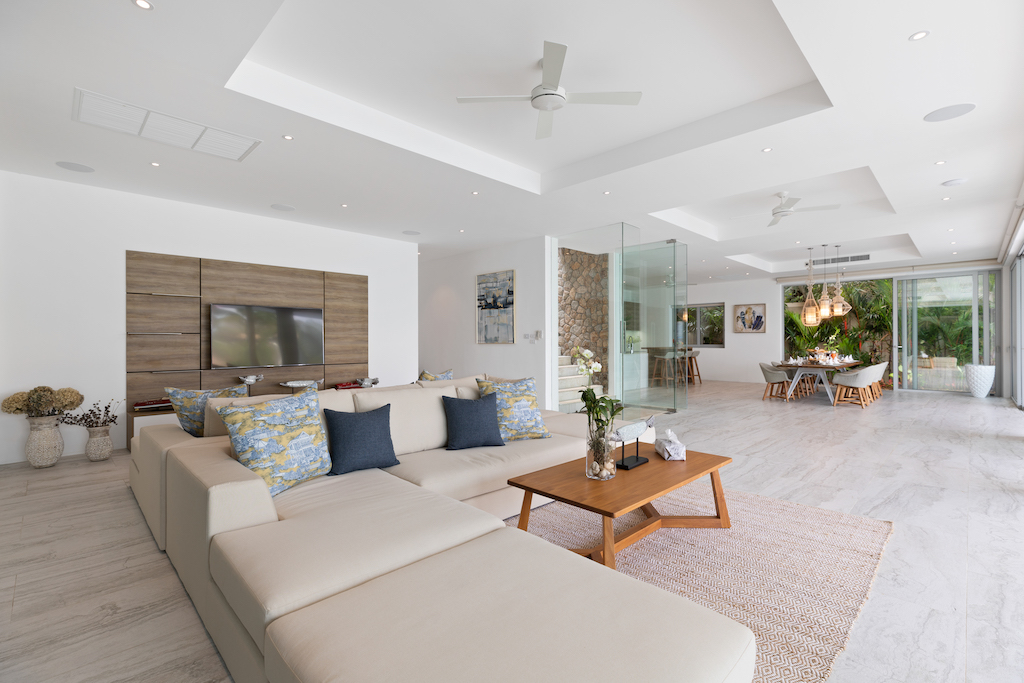 Samrong Bay Oceanfront Villa Living Area
