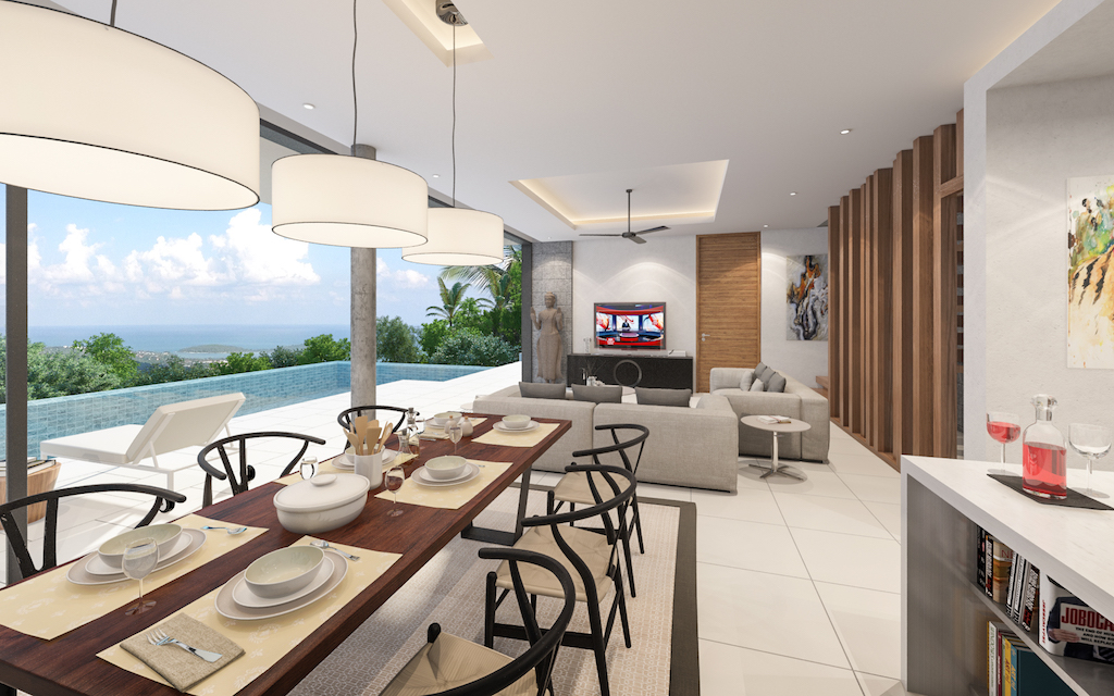 Saranya Samui Villas Open Plan Living Area