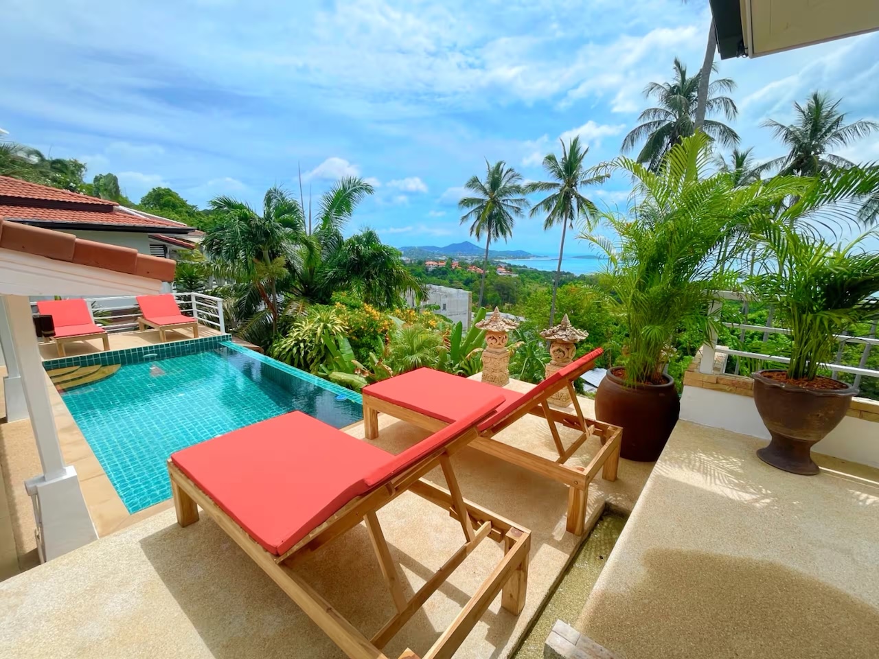Sea View Pool Villa For Sale Chaweng Noi Sea View Pool Villa For Sale Chaweng Noi Sun Loungers