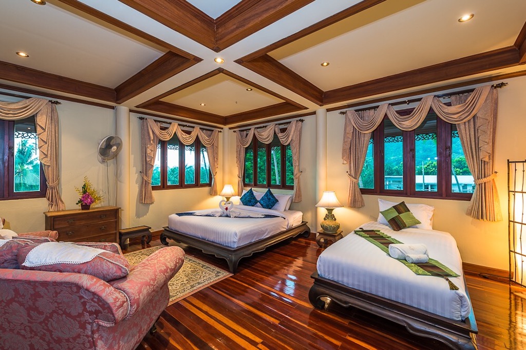 Traditional Thai Style Villa Master Bedroom