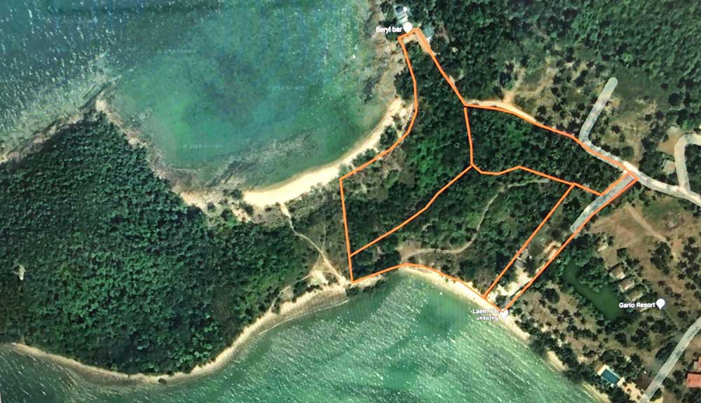 Unique Beachfront Land For Sale Google Earth Image