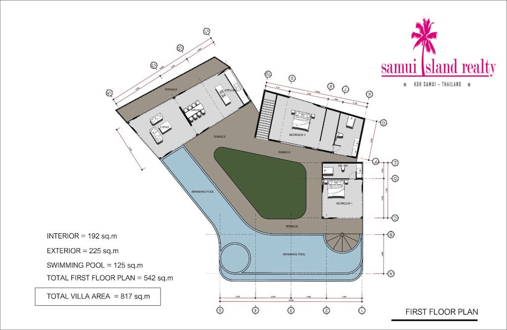 Unique Samui Villa Ground Floor Plan