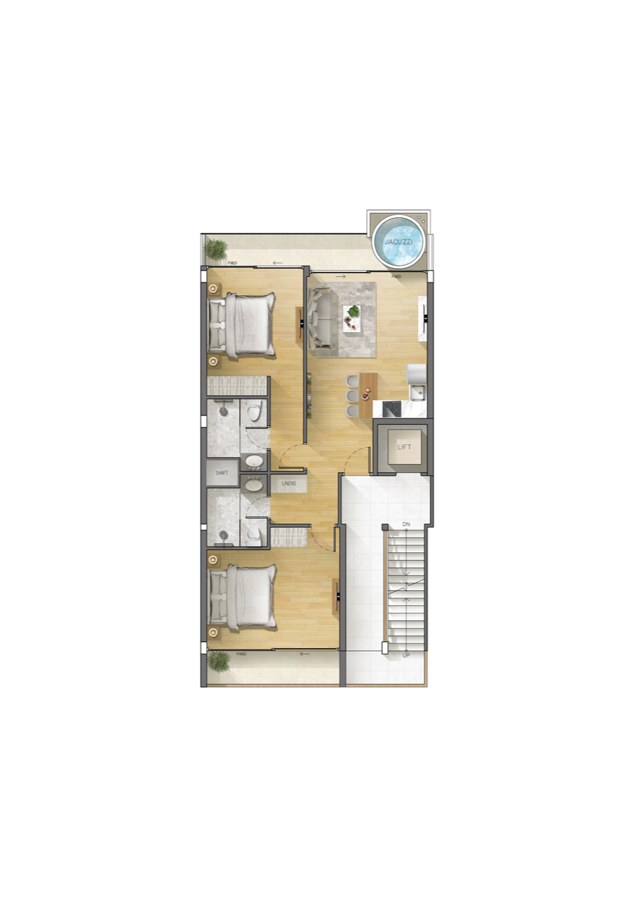 Vida Apartments Ko Samui 2nd Floor Plan