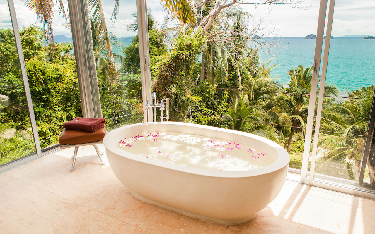 Koh Samui Beach Property Bathroom With A View