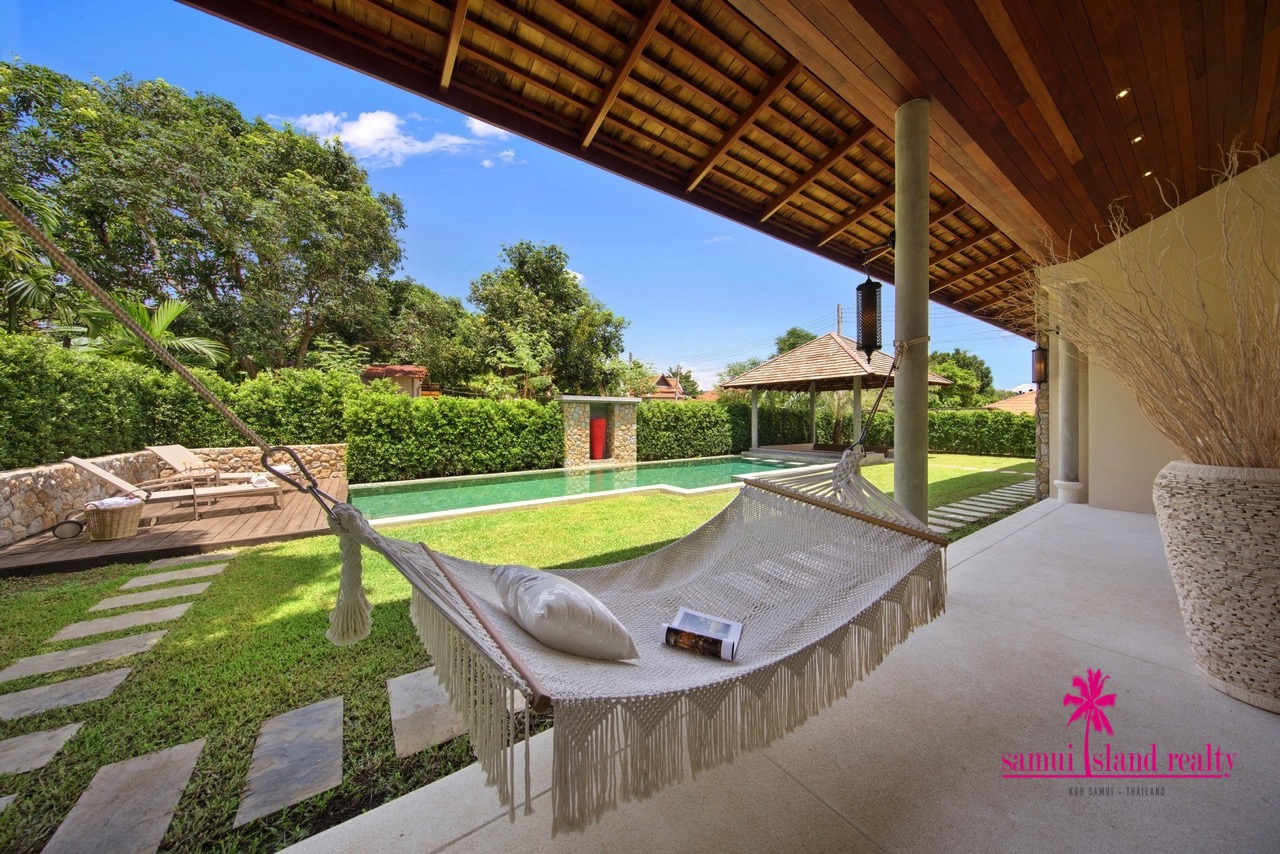 Contemporary Private Pool Villa For Sale Koh Samui Outdoor Covered Terrace