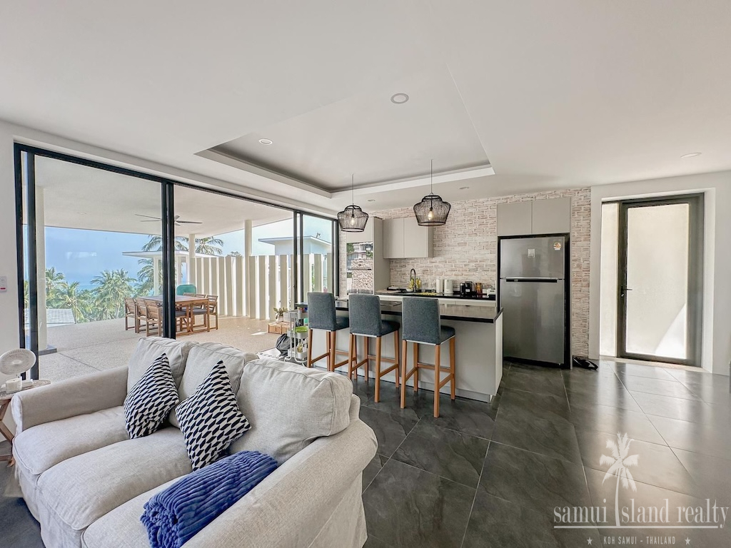 Ko Samui Contemporary Sea View Villa Living Area