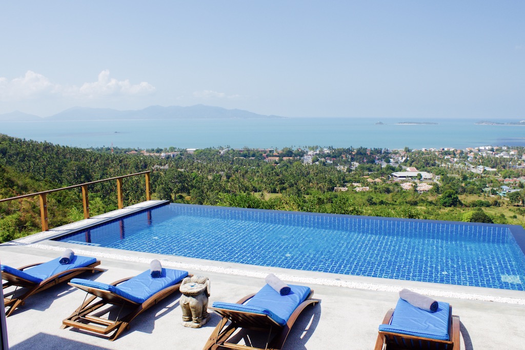 Ko Samui Sea View Villa For Sale Sun Loungers
