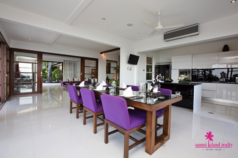 Koh Samui Oceanfront Villa For Sale Dinning Table