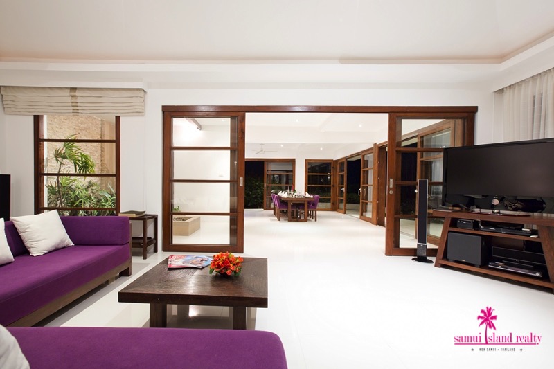 Koh Samui Oceanfront Villa For Sale Living Room