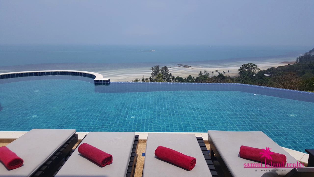 Koh Samui Sunset Villa For Sale Pool Sun Loungers