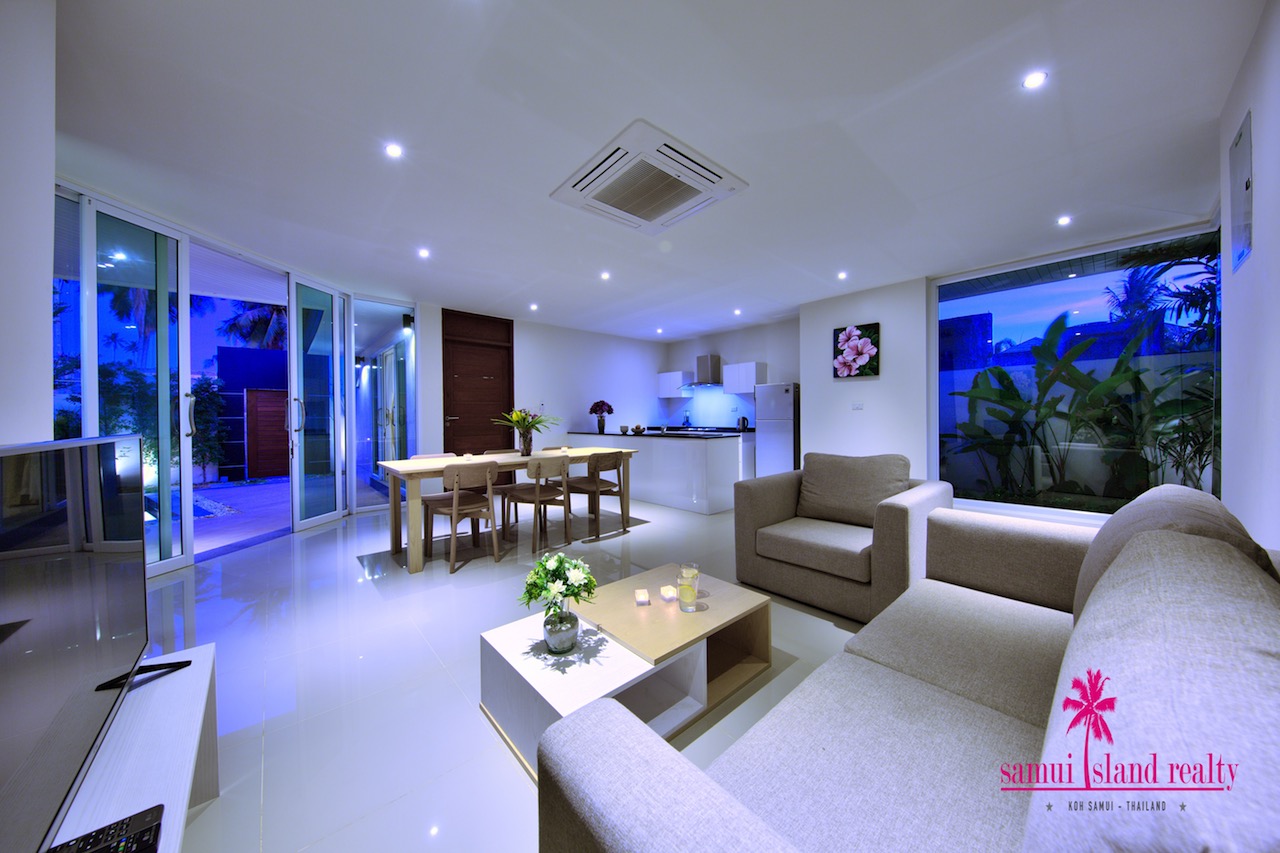 Lipa Noi Beachside Villa For Sale Koh Samui Living Area