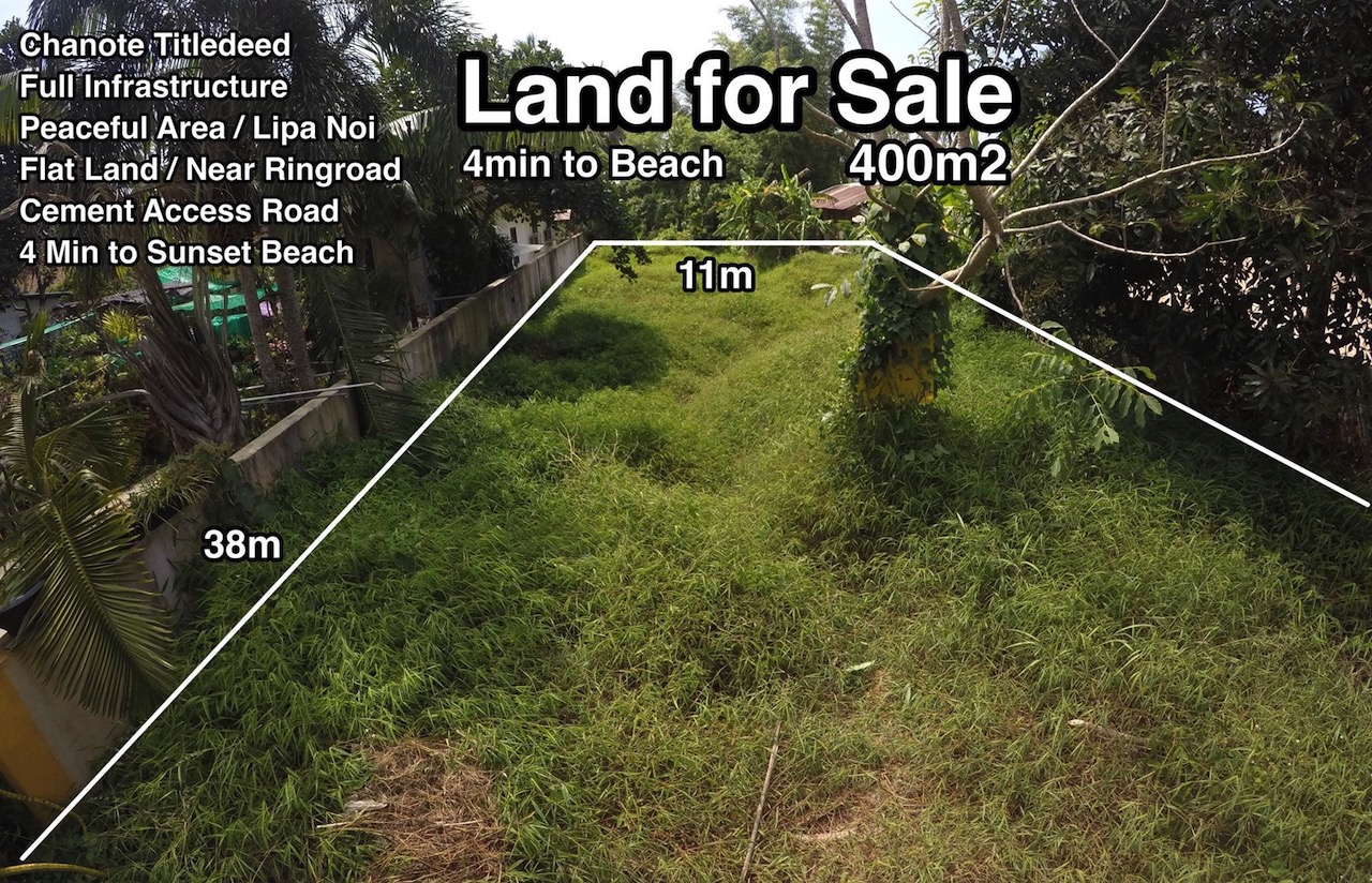 Lipa Noi Land Plot For Sale Koh Samui