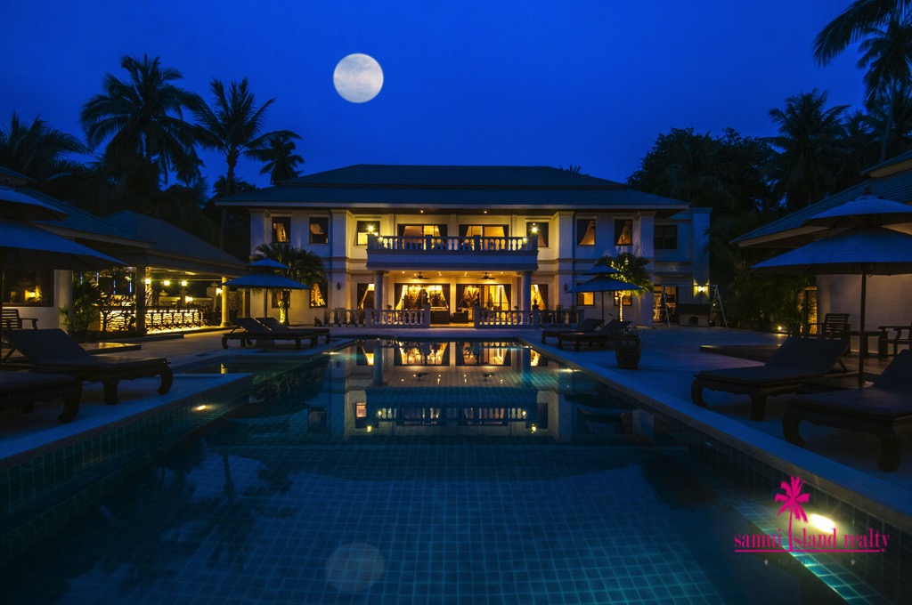 Samui Beach Villa And Resort For Sale At Night