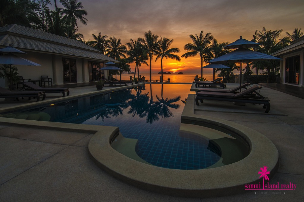 Samui Beach Villa And Resort For Sale Evening