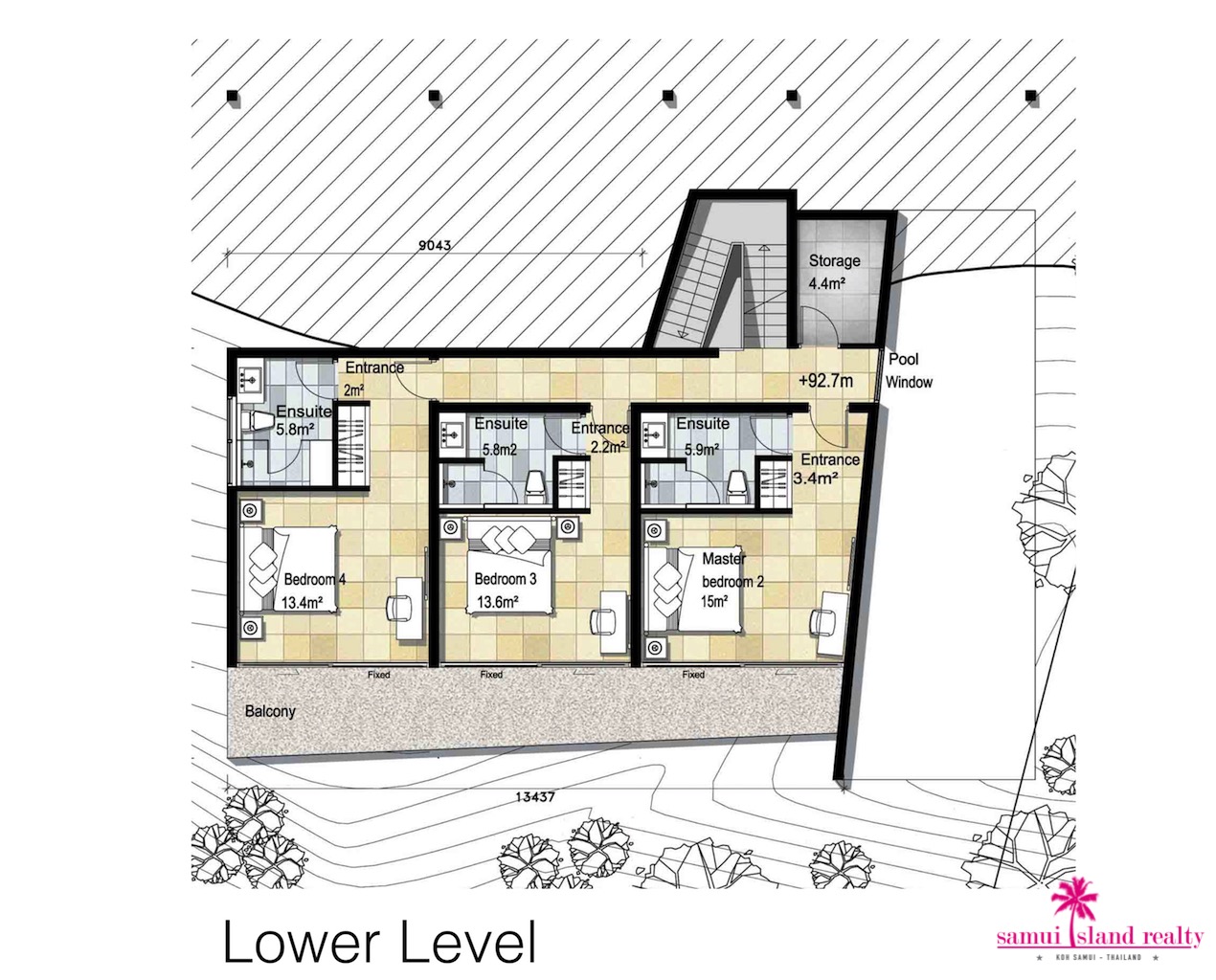 Diamond Villa Lower Level Floor Plan
