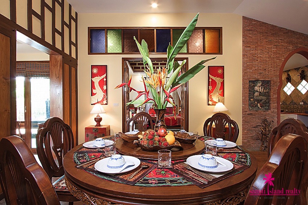 Siam Pool Villa For Sale Koh Samui Dining Table