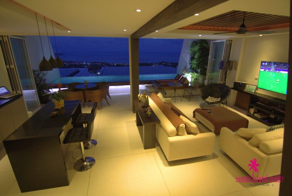 Stunning Sea View Villa For Sale Chaweng Lounge