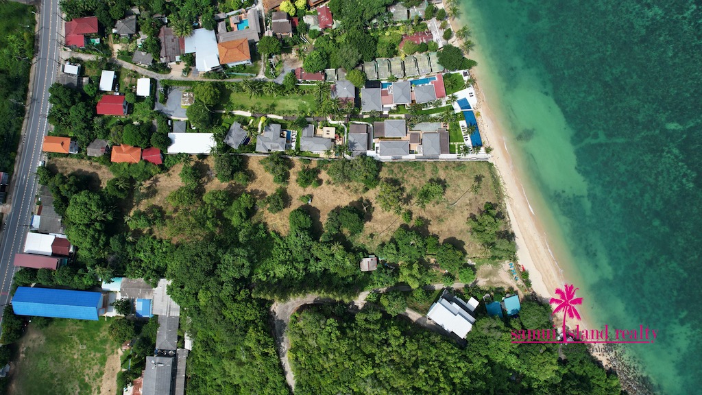 Beachfront Land For Sale Koh Samui Aerial High