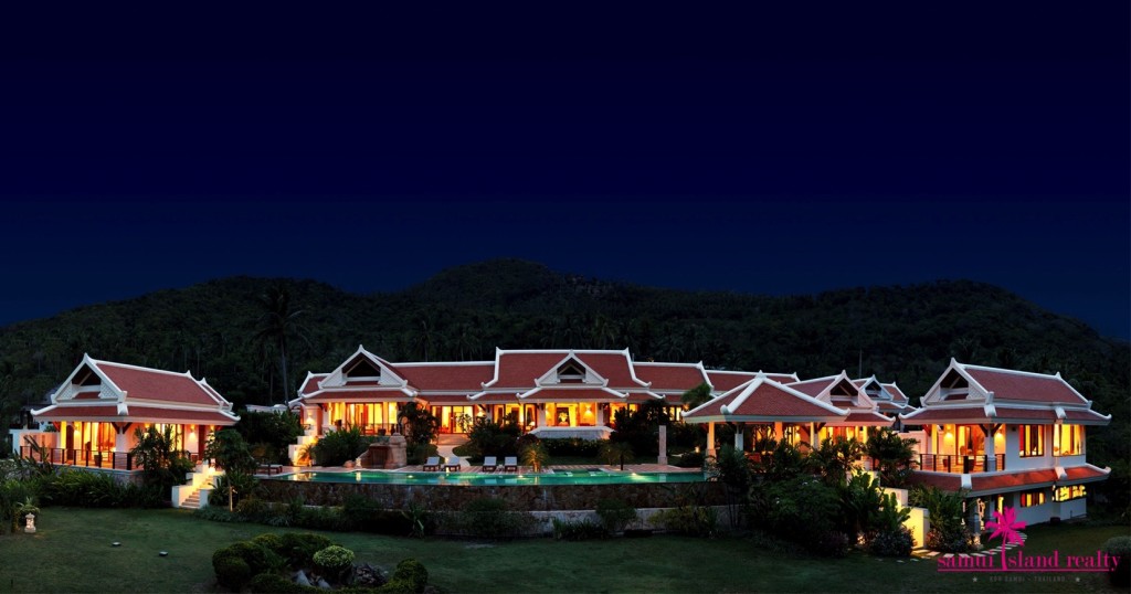 Villa Udorn Thara For Sale Koh Samui Panorama At Night