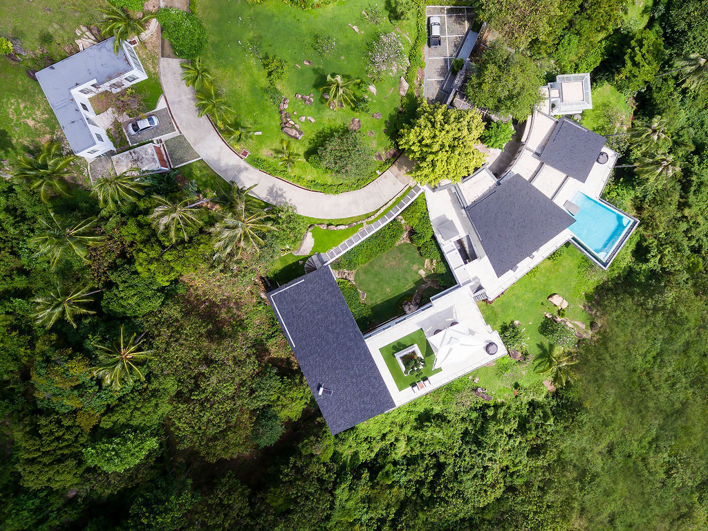 Ko Samui Luxury Villa Aerial Above