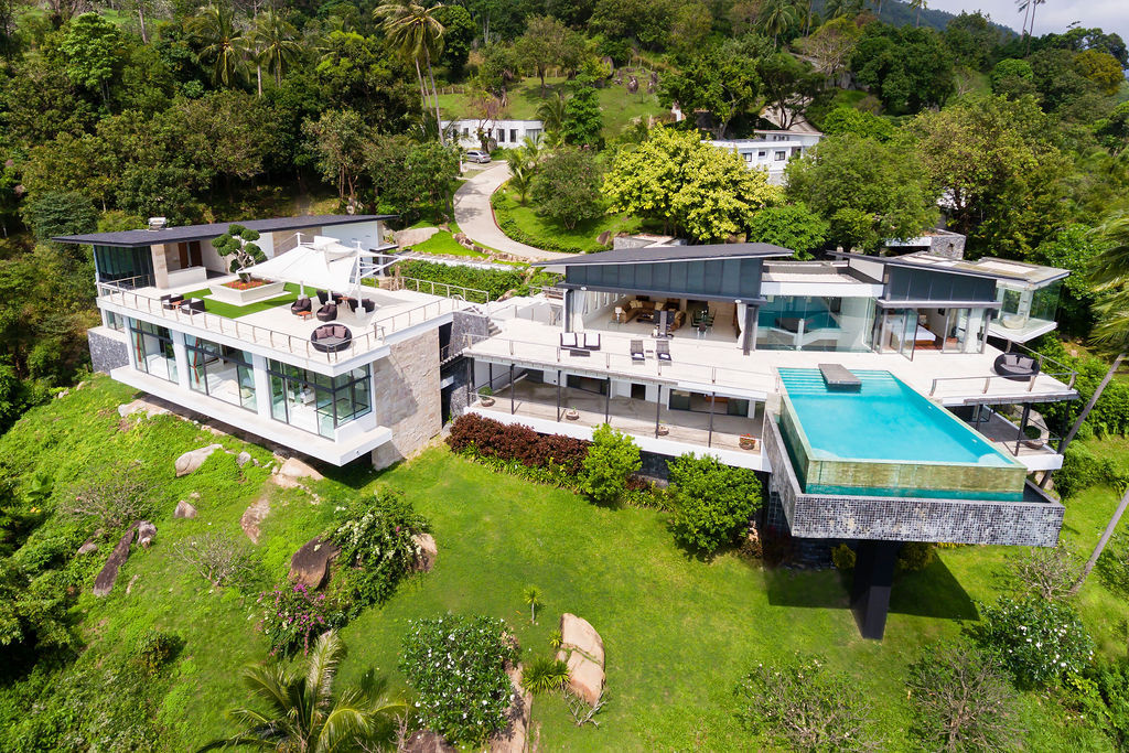 Ko Samui Luxury Villa Aerial Front