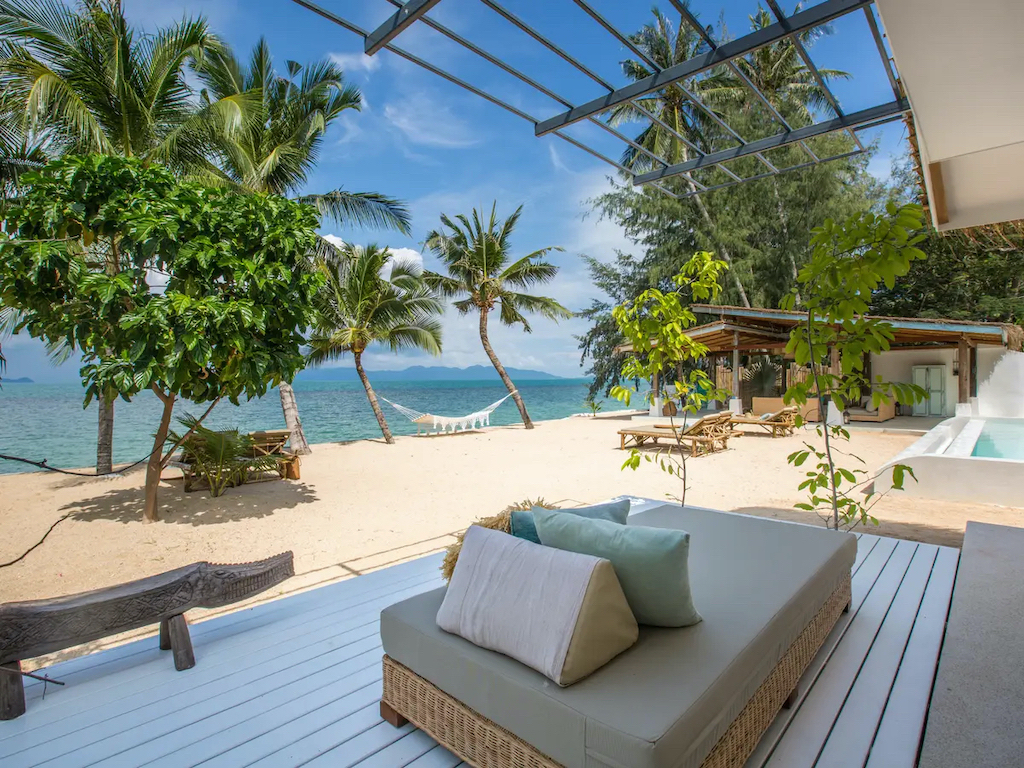 Samui Beachfront Villa Bedroom Outdoor Seating