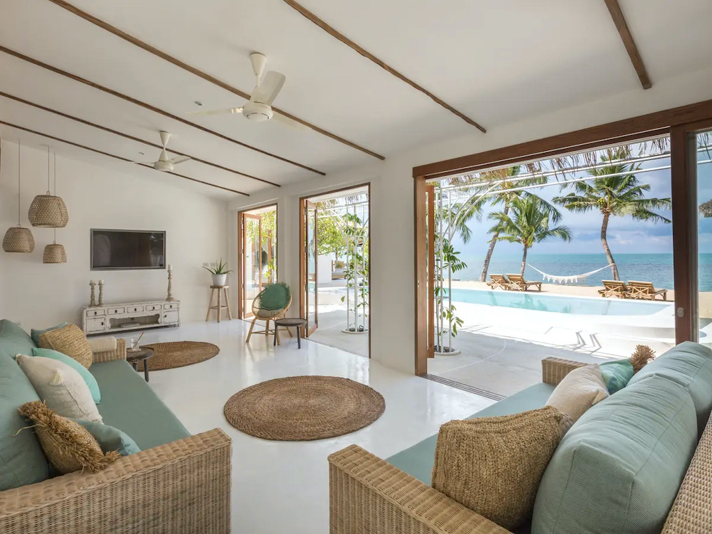 Samui Beachfront Villa Living Space