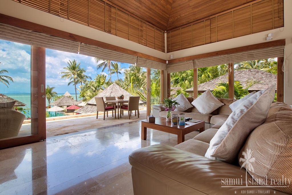 Koh Samui Beachfront Property Lounge View