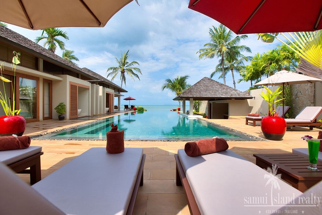 Koh Samui Beachfront Property Sun Loungers