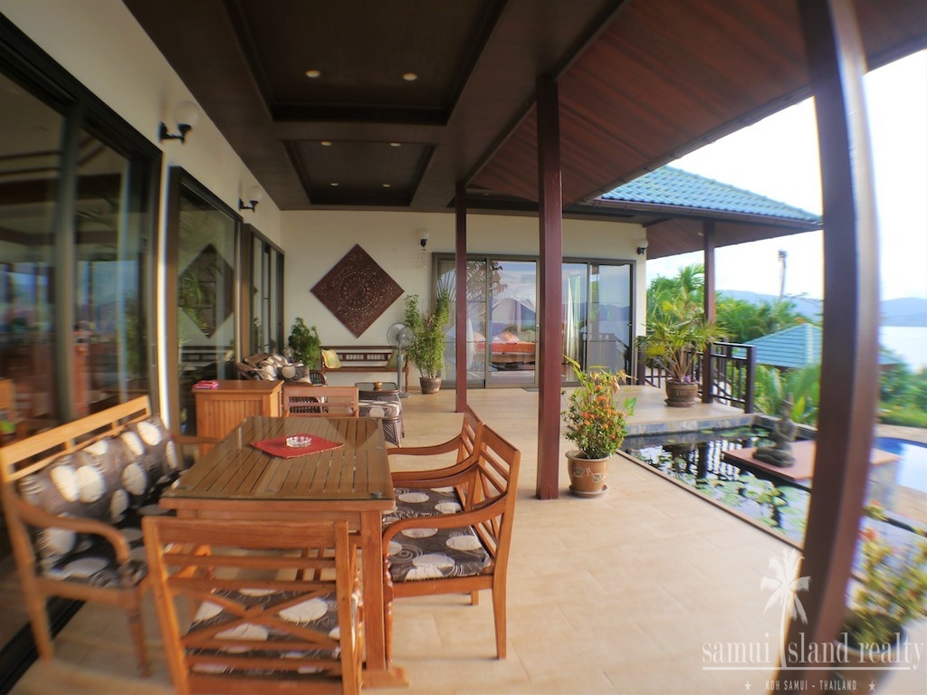 Koh Samui Villa Rental Outdoor Covered Terrace