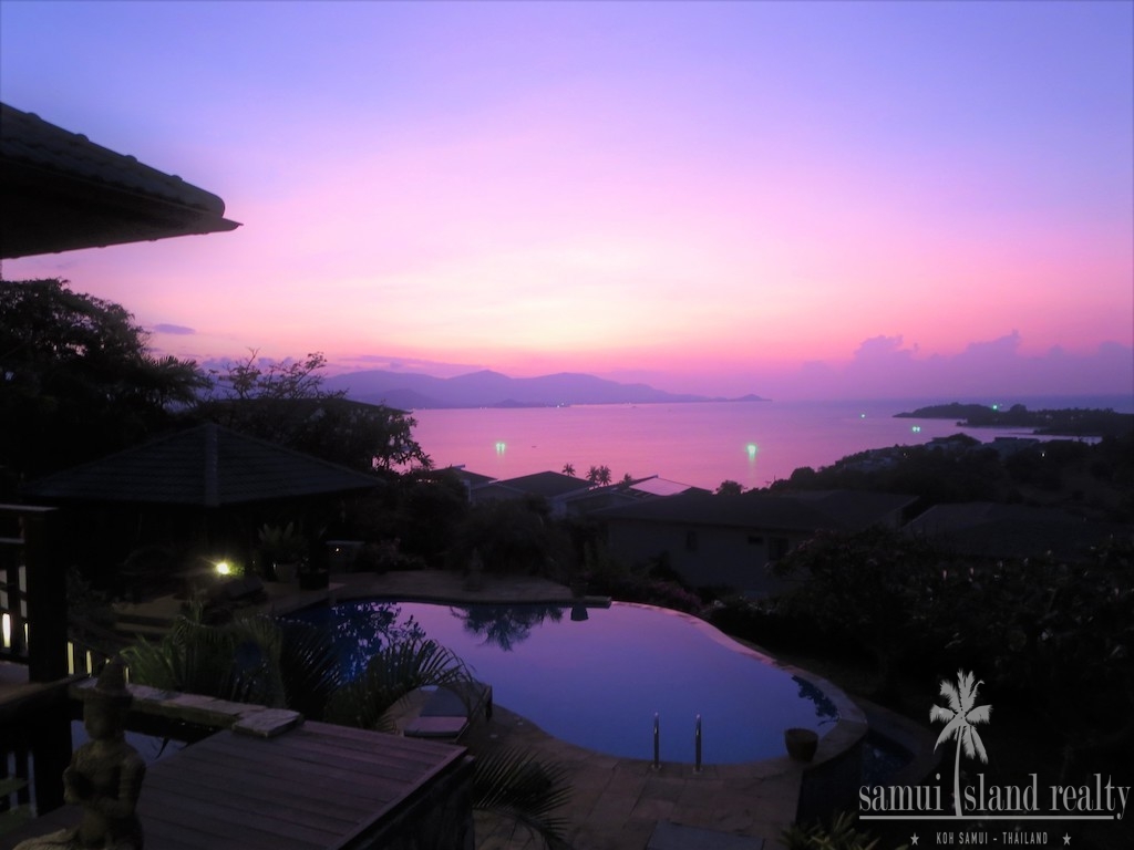 Koh Samui Villa Rental Evening View