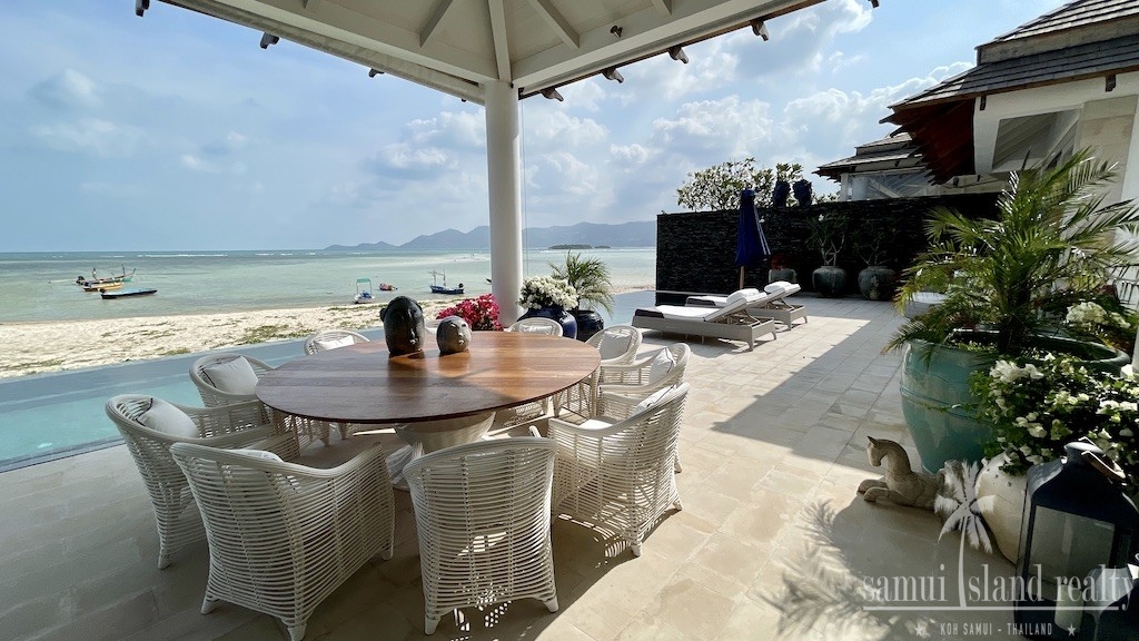 Koh Samui Beachfront Villa Chaweng Outdoor Dining