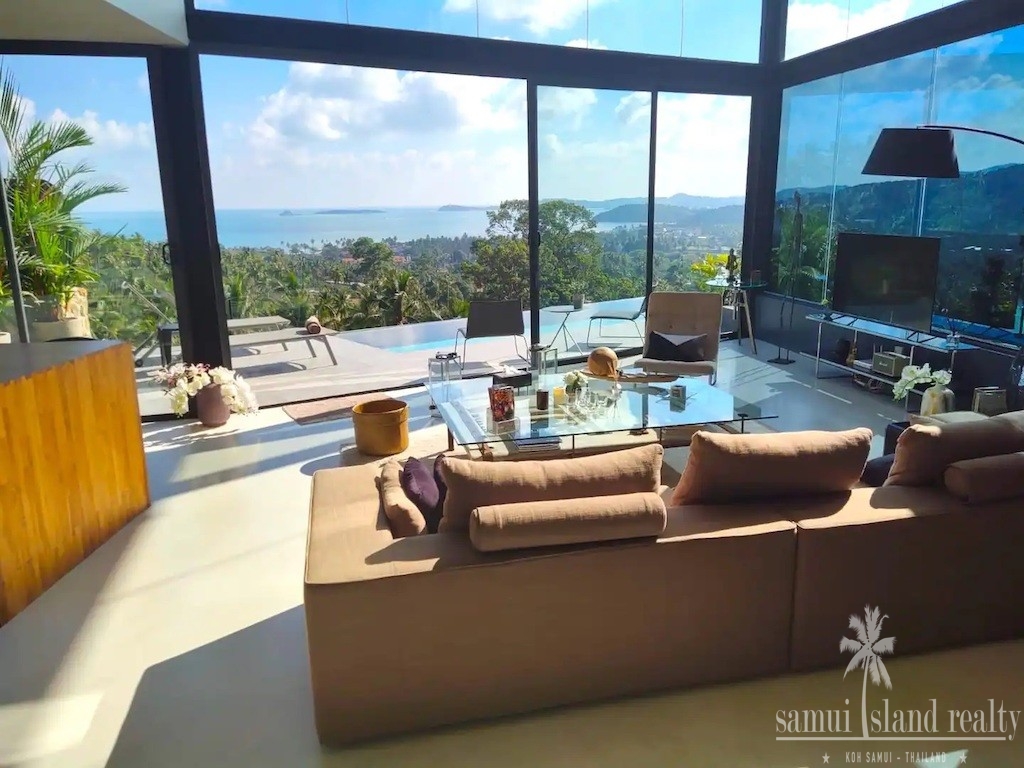 Bophut Sea View Property Koh Samui Lounge View