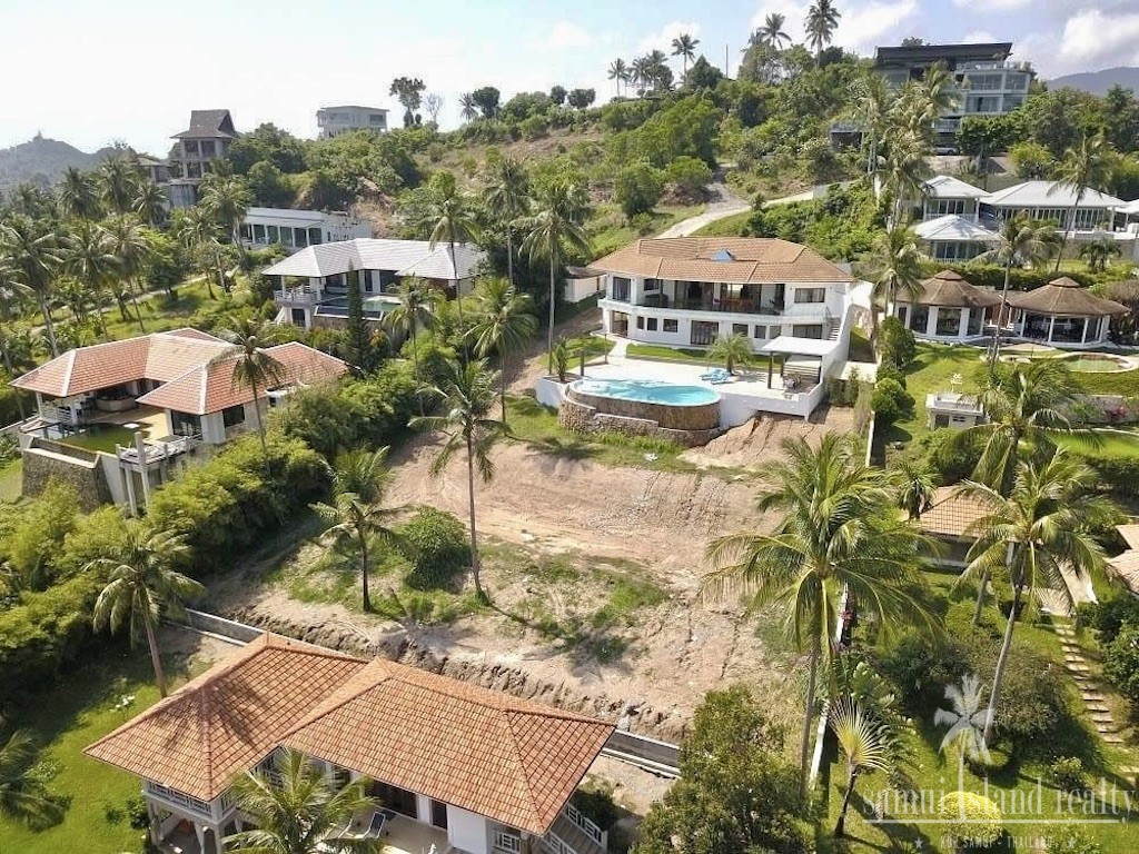 Koh Samui Sea View Villa Bang Rak Aerial