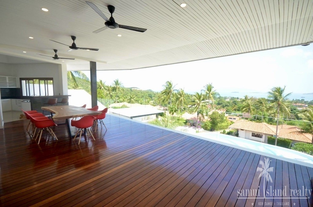 Koh Samui Sea View Villa Bang Rak Covered Terrace
