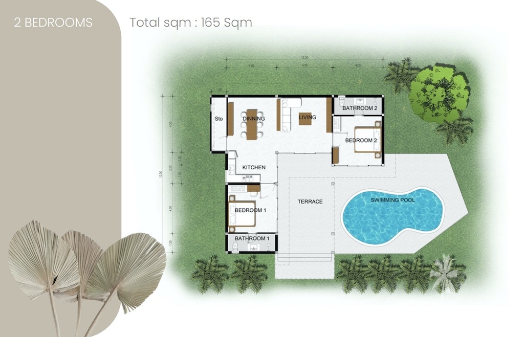 Bahagia Villas Samui Floor Plan