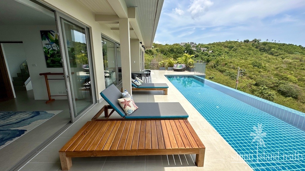 Koh Samui Bophut Villa For Sale Poolside Terrace